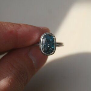 Moss Kyanite ring